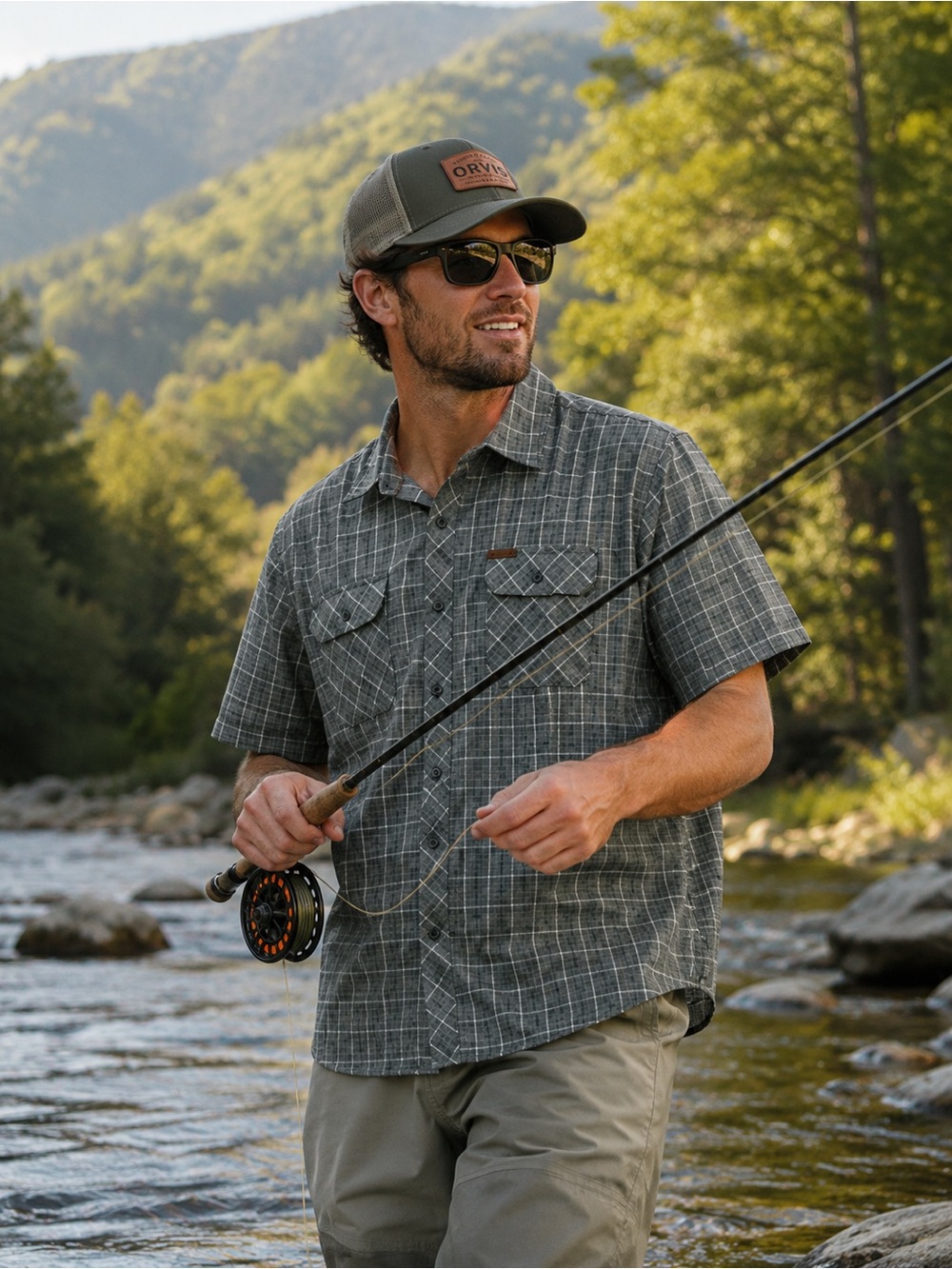 Orvis Men’s Plaid Button Down Shirt XL 🎣 Outdoor Fishing Hiking Camp Style